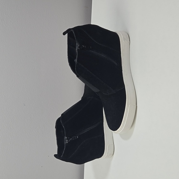 Steve Madden Waverly Black Wedge Sneaker Size 6 EUC - Picture 4 of 8